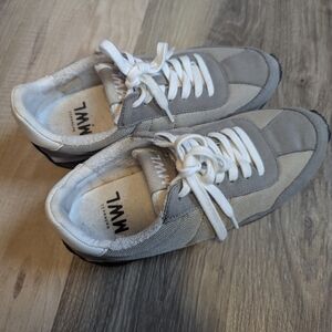 Gray and Cream Shoes